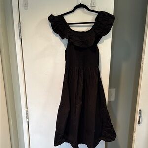 Hill House Elegant Black Ruffle Dress